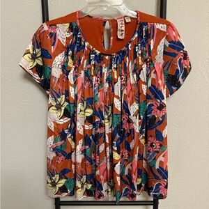 Anthropologie Dolan Floral Print Blouse Size Small